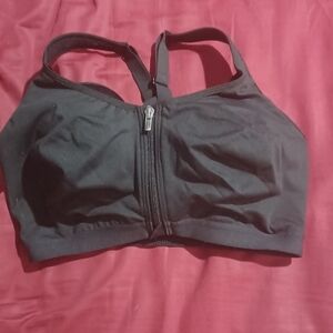 Victoria's Secret Black Zip-Front Sports Bra